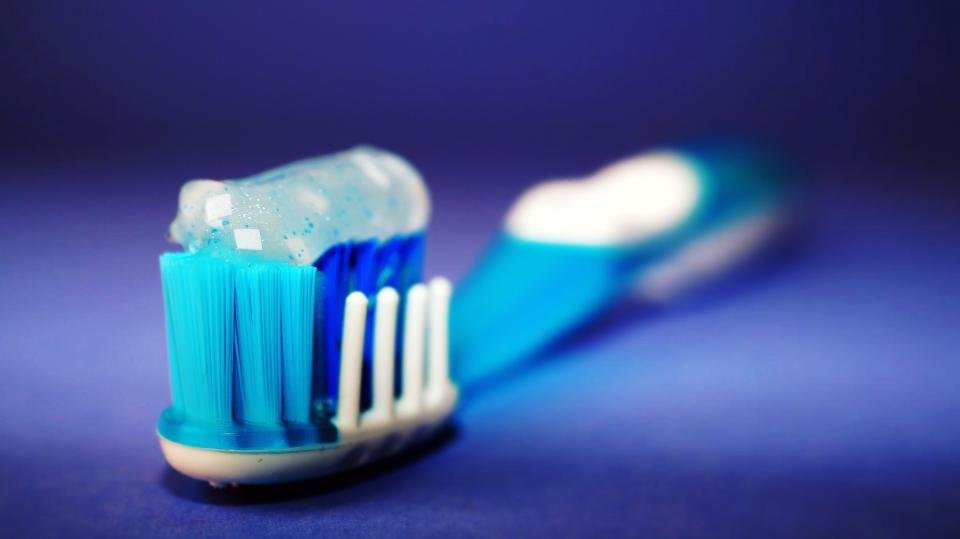 A toothbrush loaded with toothpaste